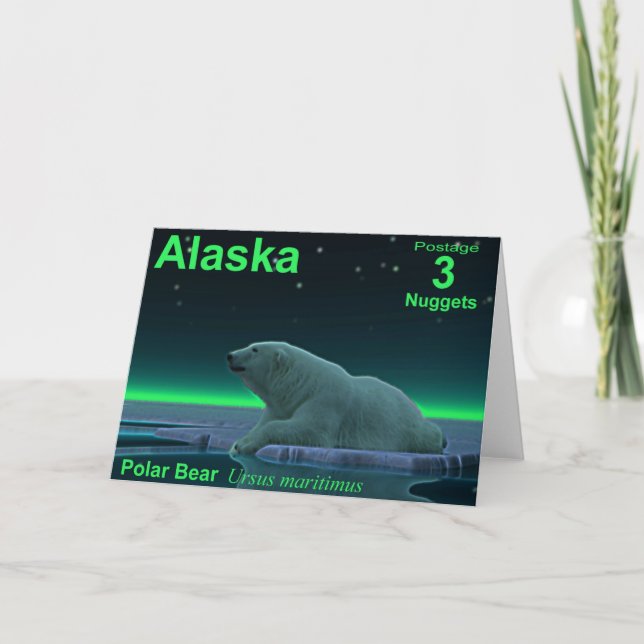 Cartão De Festividades Urso polar da borda do gelo (Frente)