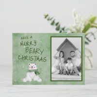 Urso Polar de Beary de Natal feliz em Espinho Verd