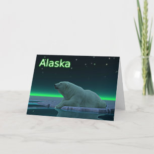 Cartão De Festividades Urso Polar De Borda De Gelo