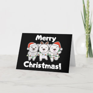 Cartão De Festividades Urso Polar Natal Animais Ursos Polares Alegre Hol
