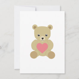 Cartão De Festividades Urso Tradicional de Teddy com Cardioma
