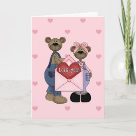 Cartão De Festividades Ursos do Amor de São Valentim