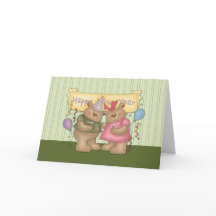 Ursos do feliz ano novo