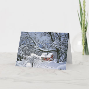 Cartão De Festividades USA, Oregon, Clackamas County. Fresh snow