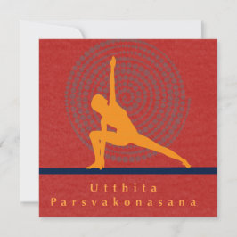 Cartão De Festividades Utthita Parsvakonasana Art Card