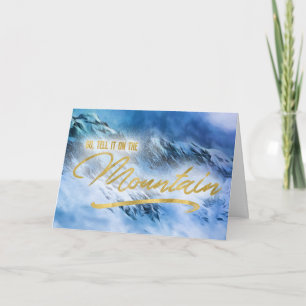 Cartão De Festividades Vá Contar sobre o Natal Religioso da Montanha