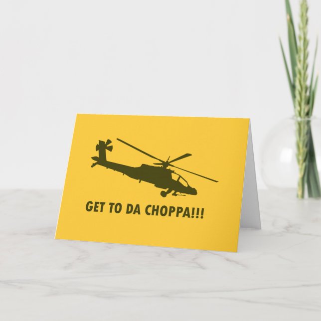 Cartão De Festividades Vá Para Da Choppa!! (Frente)