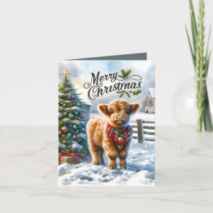 Cartão De Festividades Vaca do planalto festivo País Natal