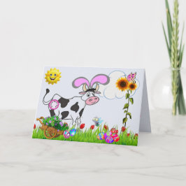 Cartão De Festividades Vaca oficial da páscoa