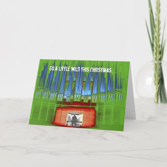 Cartão De Festividades Vai um pouco selvagem este Natal (Frente)