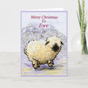 Cartão De Festividades Valais Blacknose Sheep Felry Christmas