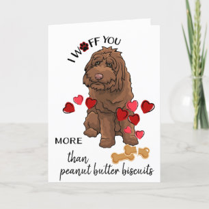 Cartão De Festividades Valentine Card from Your Cute Labradoodle Dog
