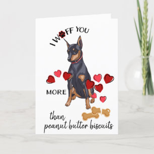 Cartão De Festividades Valentine Card from Your Doberman Dog Loves You