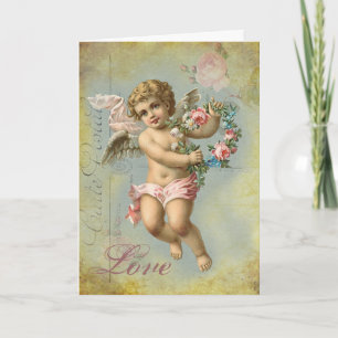 Cartão De Festividades Valentine Cherub (blue)