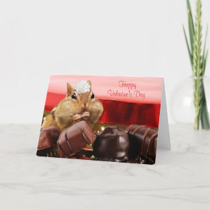 Cartão De Festividades Valentine Chipmunk