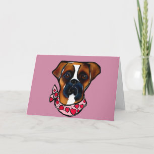 Cartão De Festividades Valentine de Cachorro Boxer