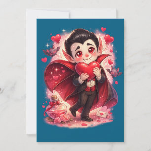 Cartão De Festividades Valentine Drácula Engraçado