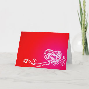 Cartão De Festividades Valentine Floral Heart Card