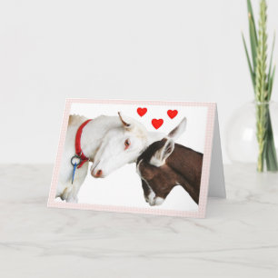 Cartão De Festividades Valentine Goat Couple