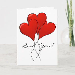 Cartão De Festividades Valentine Heart Balloons – Valentine Card