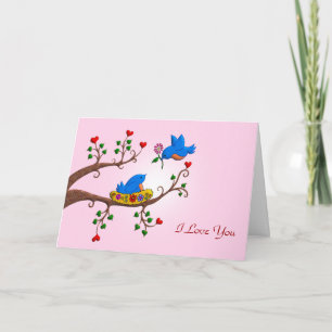 Cartão De Festividades Valentine Love Birds