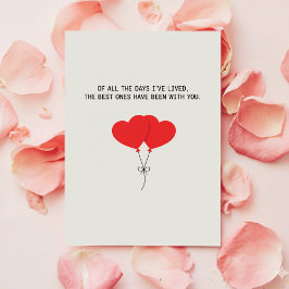 Cartão De Festividades Valentine Love Card for Wife Husband Romantic