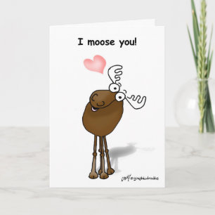 Cartão De Festividades Valentine Moose
