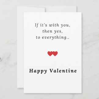 Cartão De Festividades Valentine’s Day Greeting Cards Simple | Valentines