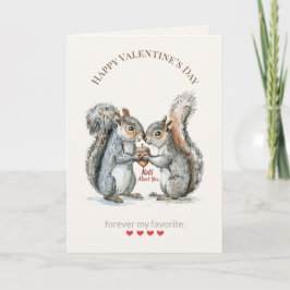 Cartão De Festividades Valentine’s Day Squirel Card – Cute Romantic