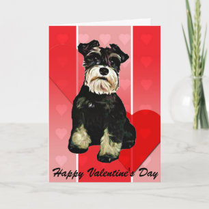 Cartão De Festividades Valentine Schnauzer Dog Card