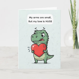 Cartão De Festividades Valentine T-Rex Engraçado – Eu Te Amo Tanto