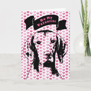 Cartão De Festividades Valentine - Vizsla Silhouette- Reagan