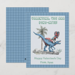 Cartão De Festividades Valentine, Você É DINO-Mágico! Sala de Aula Azul