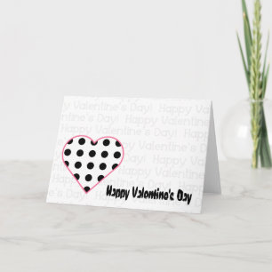 Cartão De Festividades Valentine's Card - Polka Dot Heart