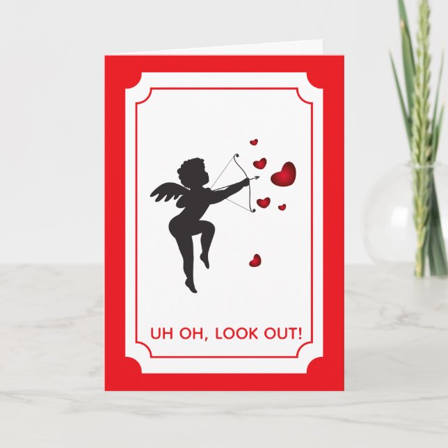 Cartão De Festividades Valentine's Day Card-Cupid Holiday Card (Frente)