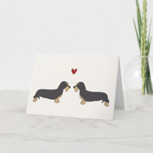 Cartão De Festividades Valentine's Day Card Cute Dachschund