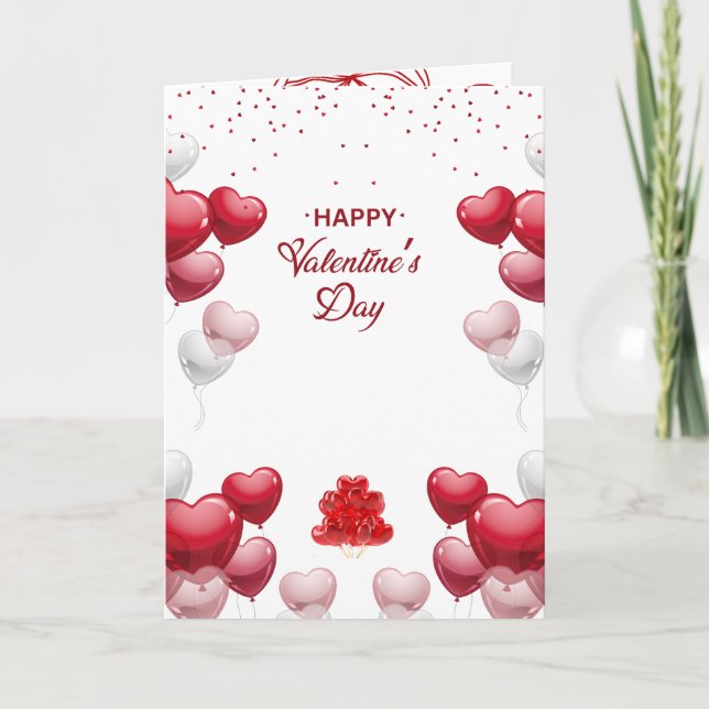 Cartão De Festividades Valentine's Day Card: Heartfelt Expression of Love (Frente)