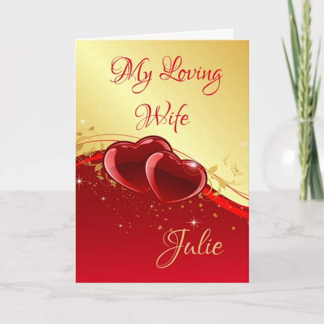 Cartão De Festividades Valentine's Day Card-My Loving Wife (Frente)