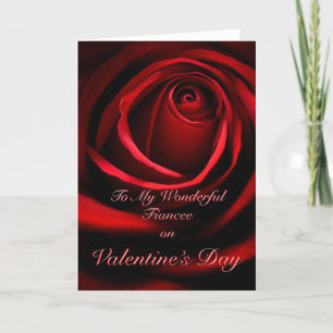 Cartão De Festividades Valentine's Day Card or you Fiancee.