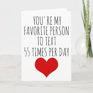 Cartão De Festividades valentines day card you're my favorite person