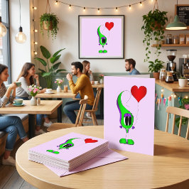 Cartão De Festividades Valentine's Day Cartoon Character