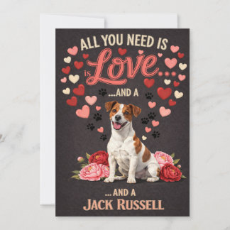 Cartão De Festividades Valentine's Day cute jack russell  dog Photo  