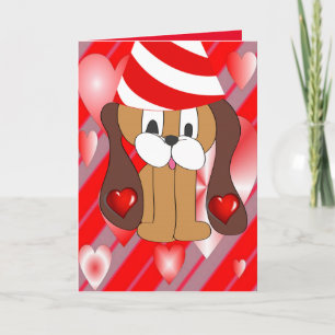 Cartão De Festividades Valentine's Day Greeting Card Dog