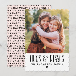 Cartão De Festividades Valentine's Day Hugs Kisses Photo