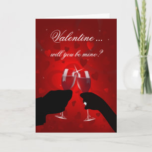 Cartão De Festividades Valentine's Day Marriage Proposal Card