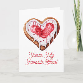 Cartão De Festividades Valentines Day Sweet Cookie Heart Favorite Treat