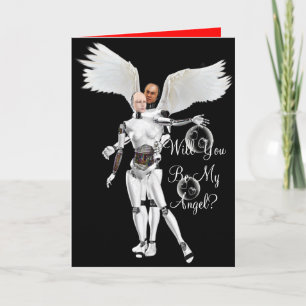 Cartão De Festividades Valentine's Day Will You Be My Angel? Card