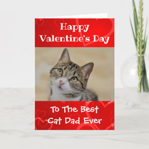 Cartão De Festividades Valentines Day Worlds Best Cat Dad Ever Pet Photo