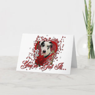 Cartão De Festividades Valentines - Key to My Heart -Great Dane Harlequin