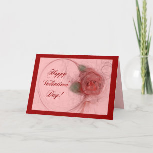 Cartão De Festividades VALENTINE'S ROSE ~ On Pink